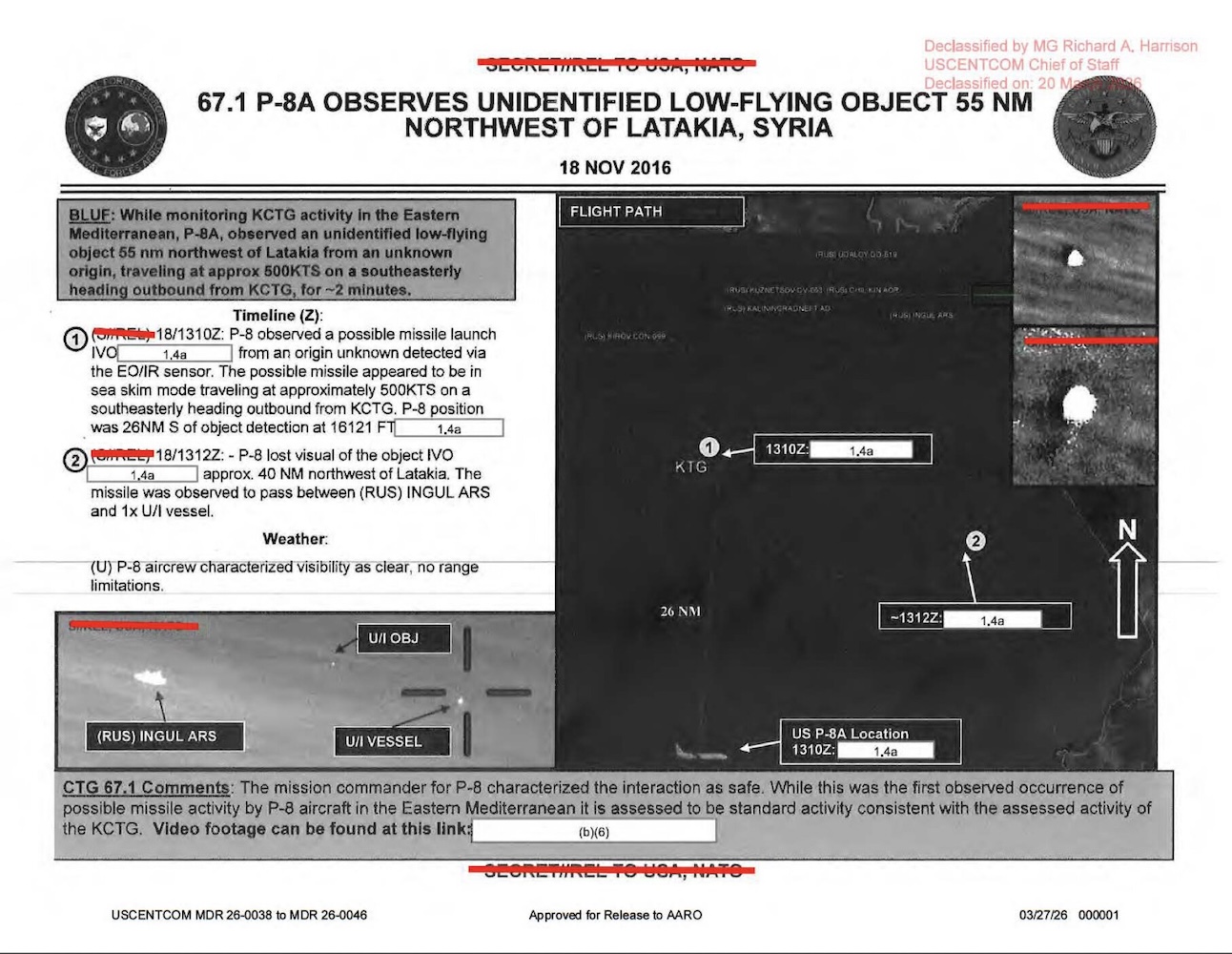 P-8A Tracking · Syria 2016 · Dep. de Guerra