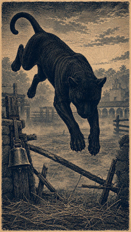Ilustración de El Caminate, mitología salvadoreña