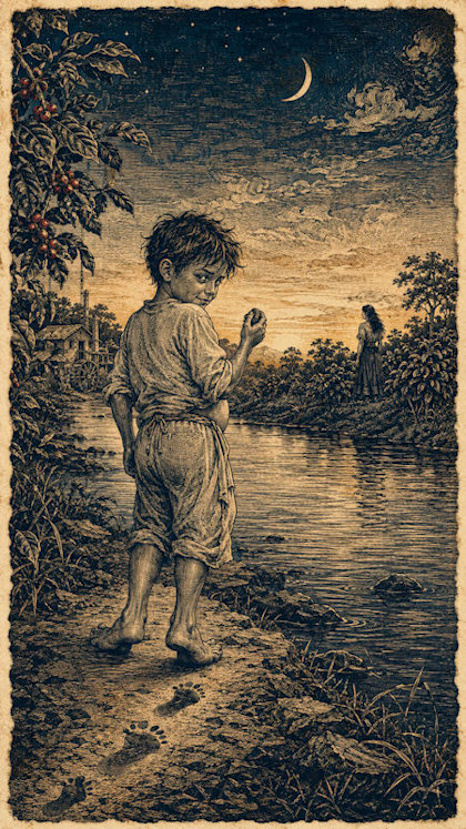 Ilustración de El Cipitío, mitología salvadoreña