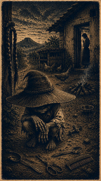 Ilustración de El Duende, mitología salvadoreña